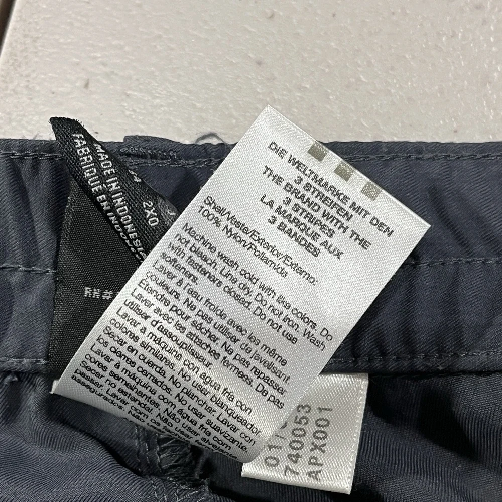 Adidas Cargo Shorts Men's 34* Belted‎ Nylon Utility Hiking Gray